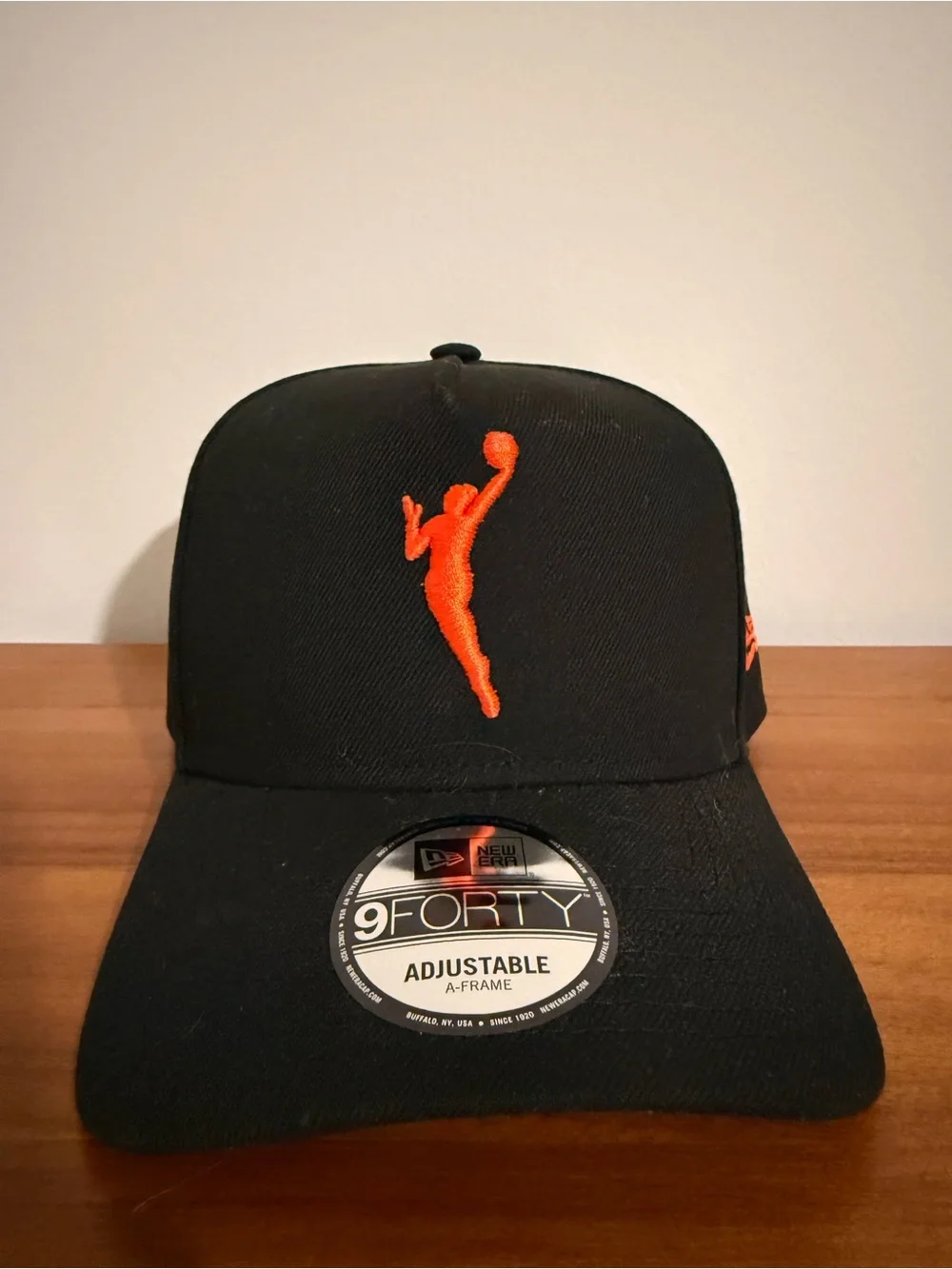Unisex WNBA New Era Black Core Logo A-Frame 9FORTY Adjustable Hat